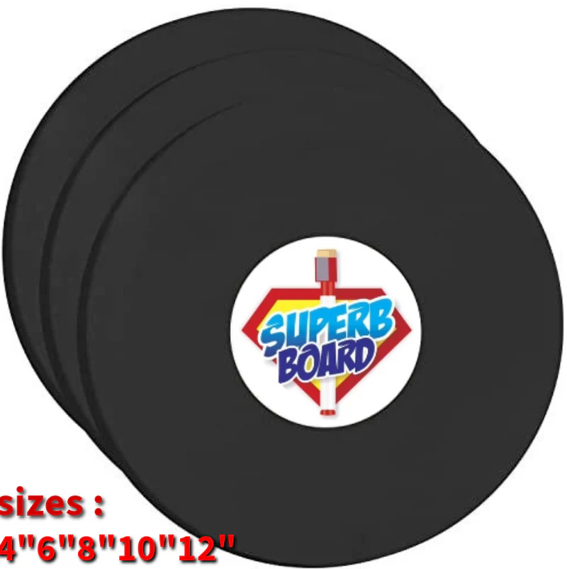 Superb Board Round Black Canvas Board