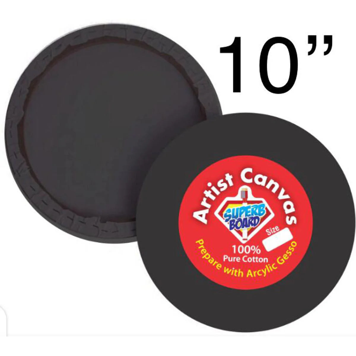 Superb Board Round Black Canvas Board